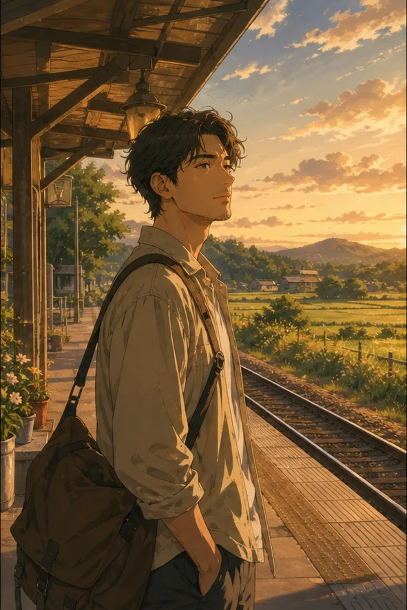 Golden-hour travel scene